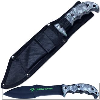 Zombie Outbreak Response Knife Hybrid Extreme Full Tang 12.5in Grey Survival EDC