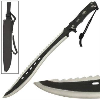 Zombie Hunter Full Tang Sawback Machete P495V Machetes