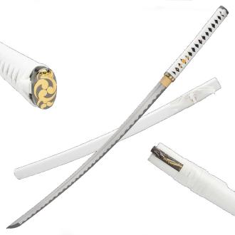 Shinwa Ivory Hariken Katana with Knife and Scabbard