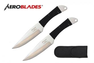 Throwing Knives Set with Cord Wrapped Handle 2 Piece Set