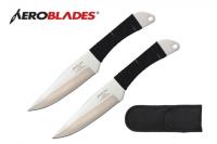 a0004-2CH - Throwing Knives Set w/ Cord Wrapped Handle 2 Piece Set