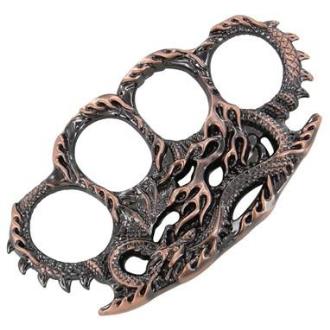 Draconic Protection Belt Buckle Knuckle Paperweight Copper