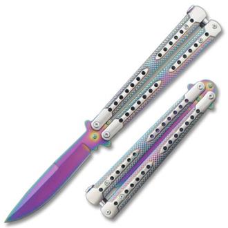 Swift Titanium Balisong Two-Tone Titanium Coated Butterfly Knife