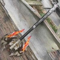 BK2599 - Flame Chaser Double Head Dragon Axe with Plaque