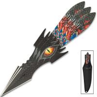 BK5407 - Dragon Eye Throwing Knife Set With Sheath - Three Pieces