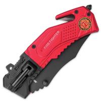 19-BV441 - Black Legion Firefighter Everyday Carry Assisted Opening Pocket Knife with Built-In Flashlight