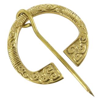 Celtic Brass Handcrafted Triskeles Brooch