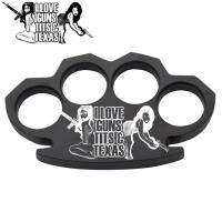 CI-300-BK-GTT - Guns T-ts and Texas Steam Punk Black Solid Metal Paper Weight