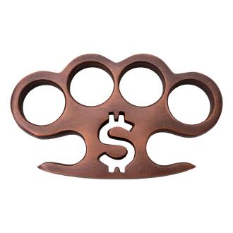 Copper Dollar Sign Heavy Duty Brass Knuckle Duster Paper Weight