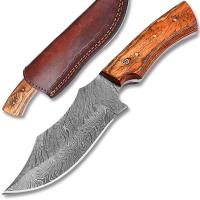 DF-208 - White Deer Custom Made Damascus Military Fixed Blade Full Tang Knife