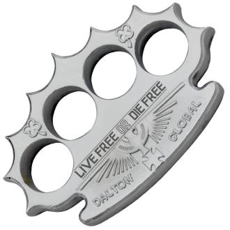 Dalton Global Silver Live Free or Die Free Brass Knuckle Paperweight