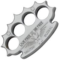 RD-1015-SL-LFDF - Dalton Global Silver Live Free or Die Free Brass Knuckle Paperweight