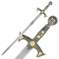 D-5001 - Knights Templar Sword with Plaque