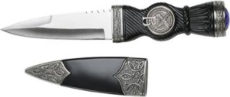 Medieval Scottish Dagger Black Silver