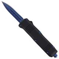 DS55 - Azurite&#39;s Edge Damascus Steel Compact Automatic OTF Switchblade Knife