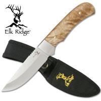 ER-107 - Elk Ridge Knife Fixed Blade Burl Wood Handle