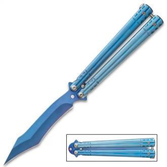 Blue Phosphorescence Balisong Knife - Butterfly