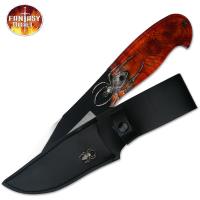 FM-451SP - Fantasy Master Spider Seeking Knife Full Tang Clear Acrylic Handle Grips Bowie