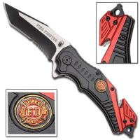 TD614-4 - Fire Fighter Inferno Spring Assisted Knife