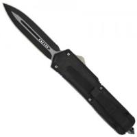 FOA1003 - Titan Black Double Action OTF Switchblade Black Dagger Automatic Knife