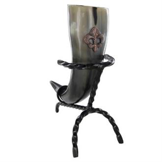 French Royal Medieval Drinking Horn Stand Included