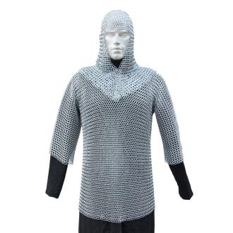 Functional 16g Chainmail Armor with Coif Set