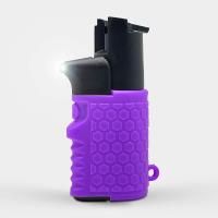 GDLEU-PR - Light EM Up - Self Defense Combo with Red Pepper Spray &amp; Flashlight - Purple