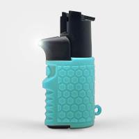 GDLEU-TL - Light EM Up - Self Defense Combo with Red Pepper Spray &amp; Flashlight - Teal