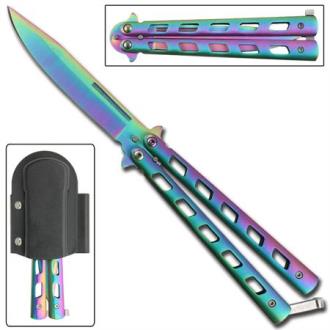 Rainbow Warrior Sunrise Butterfly Knife