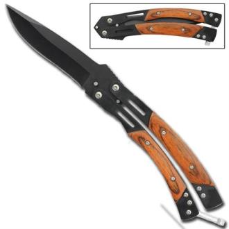 Rosewood Butterfly Knife Black