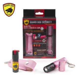 3 Million Volt Concealed Lipstick Stun Gun Pepper Spray Gift Set Pink