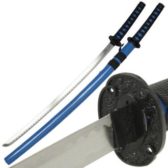 Speckled Japanese Samurai Katana Sword Blue