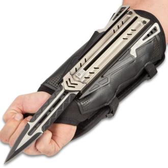 The Enforcer Tactical Gauntlet and Throwing Knives