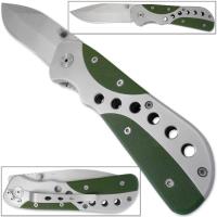 HK1516 - Bravo EDC Concealment Knife 8 Inch Heavy Titanium Coated Blade G10 Handle Manual Folder