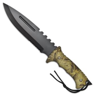 Foot Hills Woodland Camo Outdoor Knife