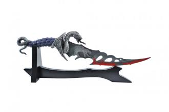 10 Coiled Dragon Dagger with Wooden Display Base