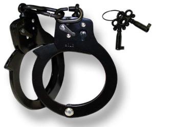 Police Style Handcuffs Black HC222BK Self Defense Police