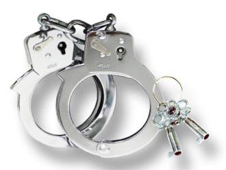 Police Style Handcuffs Chrome HC222SL Self Defense Police