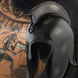 Black Coated Corinthian Trojan Helmet Only