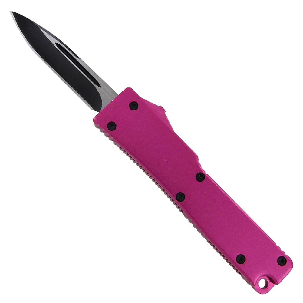 Electrifying California Legal OTF Switchblade Dual Action Knife Pink