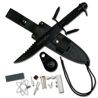 Survival Knife with Spiked Guard