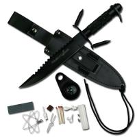 HK-217LB - Survival Knife with Spiked Guard