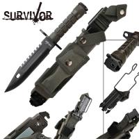 HK-56142B - Survivor&#39;s  Bayonet  Style Knife 12&quot;