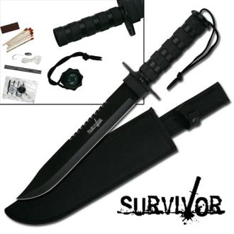 Survivor Brand Survival Knife with Kit