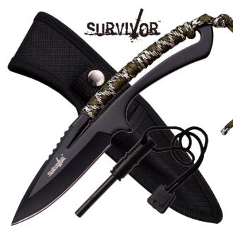 Full Tang Survival Knife with Fire Starter HK767CA Tactical Survival and Hunting Knives
