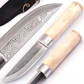 Scandinavian Style Bone Handle Viking Knife