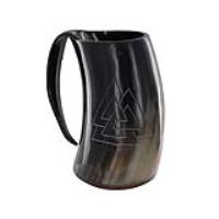 IN60619 - Toast to the Fallen Valknut Engraved Drinking Horn Mug