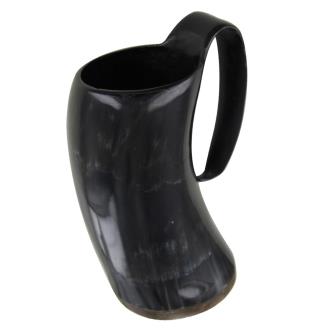 Norse Viking Tankard Mjolnir Engraved Drinking Horn Mug