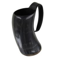 IN60665 - Norse Viking Tankard Mjolnir Engraved Drinking Horn Mug