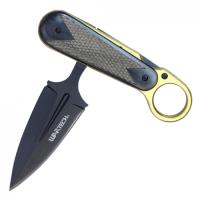 HWT265BK - 7 1/2 Foldable Fixed Blade Push Dagger
